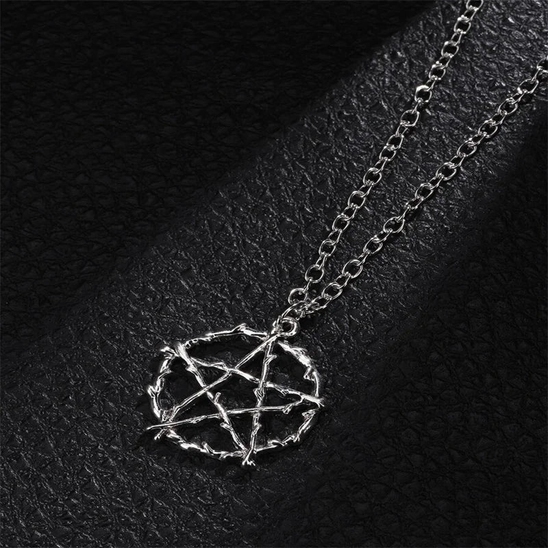 Collier pentagramme gothique, Pentacle Grunge Wicca Punk, bijoux de déclaration, charme créatif, mode femmes, cadeau délicat, Punk