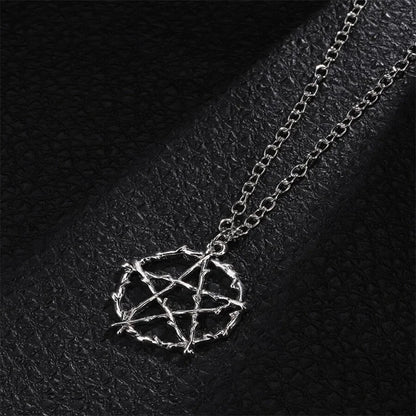 Collier pentagramme gothique, Pentacle Grunge Wicca Punk, bijoux de déclaration, charme créatif, mode femmes, cadeau délicat, Punk