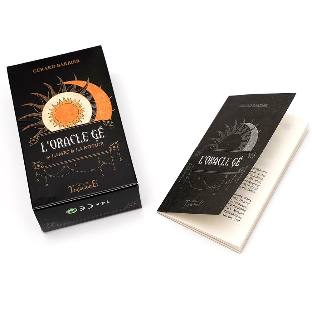 L'Oracle Gé - 61 lames & la notice Cartes de tarot françaises Oracle divin Ce jeu divinatoire au graphisme simple et éloquent constitue The Gé Oracle