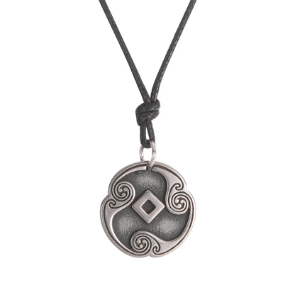 EUEAVAN rétro mystérieux Runes collier Viking bijoux corde chaîne réglable colliers en acier inoxydable pendentif amulette bijoux
