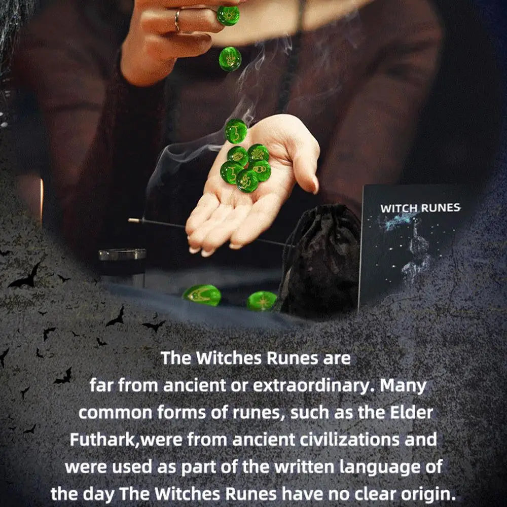 Rune Coal Set avec Runes Plepour débutants, verre, sorcières, velours, proximité, sac à cordes pour la guérison