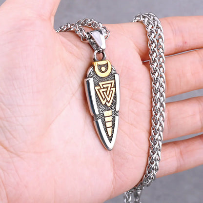 Vikings Odin Rune collier divers hommes nordique Vegvisir Valknut amulette pendentif en acier inoxydable Punk mode bijoux en gros