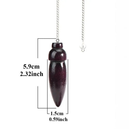 Pendule en bois naturel pour la radiesthésie, pendule en bois égyptien, pendules spirituels JOReiki, nouveau
