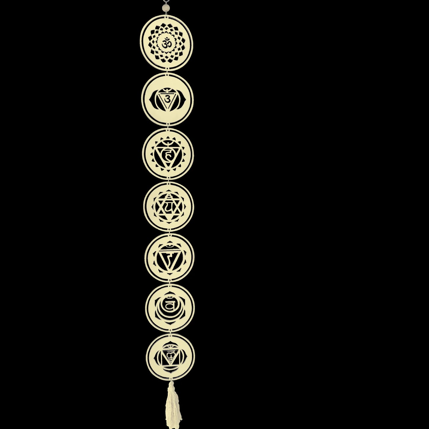 Yoga 7 Chakras bouddhiste Lotus Metatron hexagramme pendentif en bois tapisserie Ojibwe capteur de rêves sorcellerie tenture murale décor