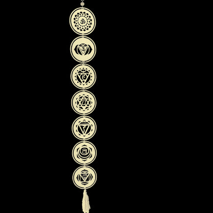 Yoga 7 Chakras bouddhiste Lotus Metatron hexagramme pendentif en bois tapisserie Ojibwe capteur de rêves sorcellerie tenture murale décor