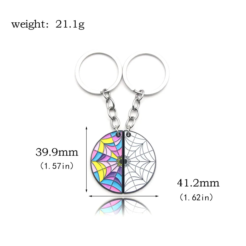 Bracelet de perles de fenêtre arc-en-ciel mercredi Addams, pendentif chose à main, bijoux gothiques pour femmes, accessoires cadeau