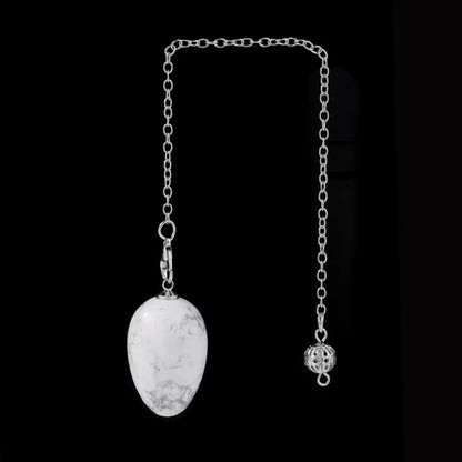 CSJA péndules en cristal pour radiesthésie Divination pierre naturelle pendentif en forme d'oeuf ésoteries radesthésie pendule Pendulo S973