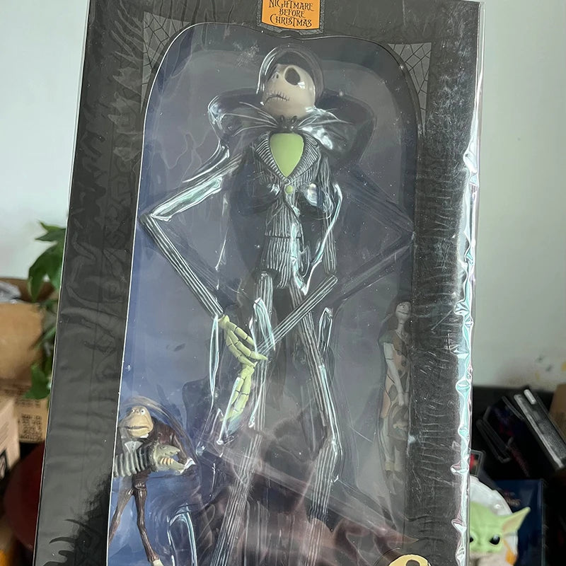 The Nightmare Before Christmas Jack Skellington Action Figure, 12 Face Jack Chair, Special Version Model Toy, Hmatte en Present