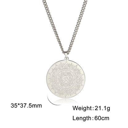 EUEAVAN Yoga Lotus Ohm symbole pendentif collier hindou bouddhiste chaîne en acier inoxydable méditation spirituelle religieux bijoux cadeaux