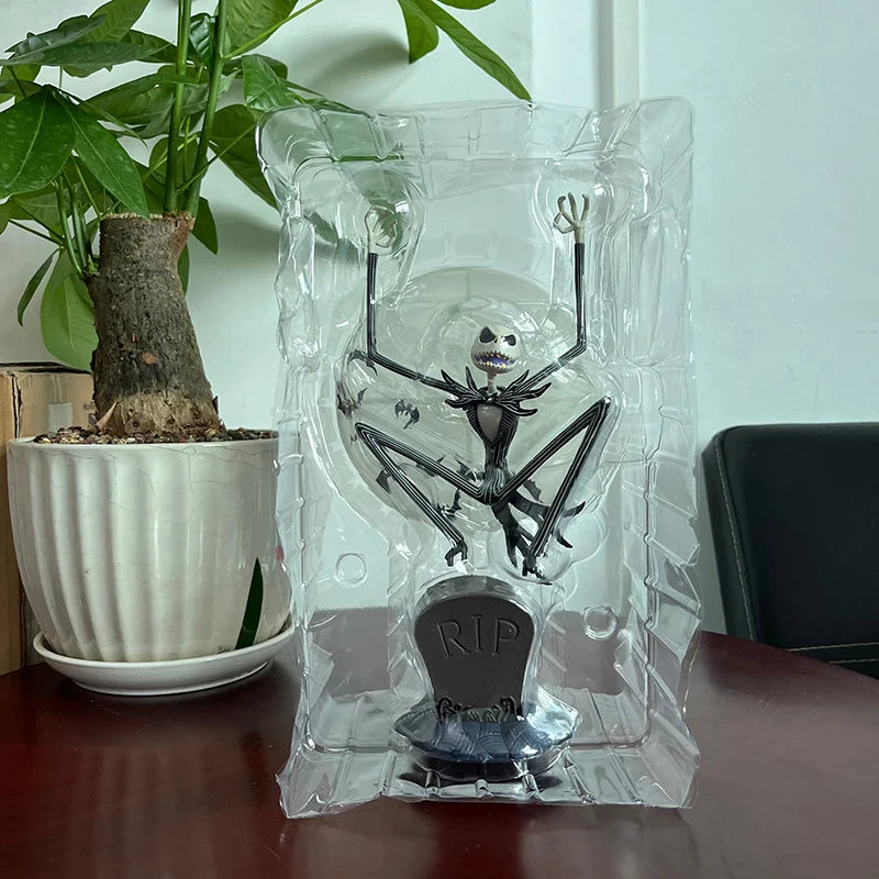 The Nightmare Before Christmas Jack Skellington Action Figure, 12 Face Jack Chair, Special Version Model Toy, Hmatte en Present