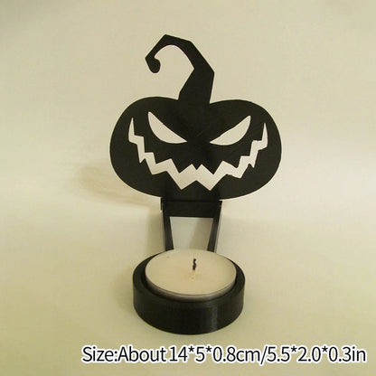 Support d'ombre amusant, bougeoir métallique, décoration d'halloween, ornements de bureau, bougies chauffe-plat effrayantes, décoration de fête