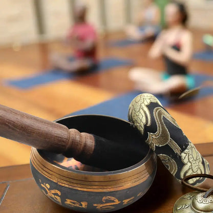 Ensemble de bols chantants tibétains, cadeau unique, comparateur pour la méditation, le yoga, la relaxation, la prière de guérison des chakras et l'esprit
