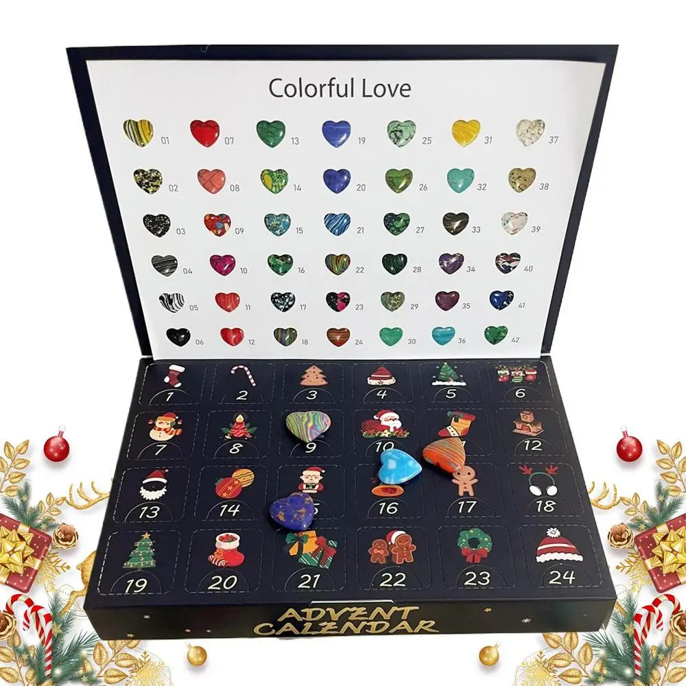 Calendriers de l'Avent pour Collectionneurs de Pierres Précieuses, Ensemble de Citroën, Compte à Rebours de 24 Jours, Collection de Documents Lumineux, Jouets Yoga, 2024