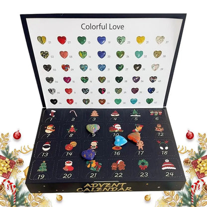 Calendriers de l'Avent pour Collectionneurs de Pierres Précieuses, Ensemble de Citroën, Compte à Rebours de 24 Jours, Collection de Documents Lumineux, Jouets Yoga, 2024