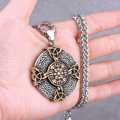 Vikings Odin Rune collier divers hommes nordique Vegvisir Valknut amulette pendentif en acier inoxydable Punk mode bijoux en gros
