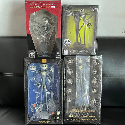 The Nightmare Before Christmas Jack Skellington Action Figure, 12 Face Jack Chair, Special Version Model Toy, Hmatte en Present