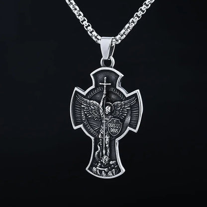 SION L-Collier pendentif Saint Michel en acier inoxydable pour homme et femme, tour de cou vintage, cadeau porte-bonheur, livraison directe, nouveau, 2021