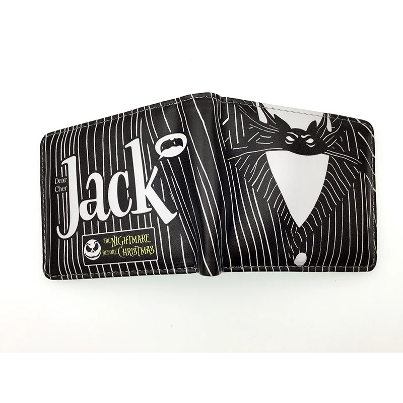 Le cauchemar avant noël portefeuilles dessin animé Figure Jack Skellington porte-monnaie femmes hommes sac d'argent Halloween Cosplay sac cadeau