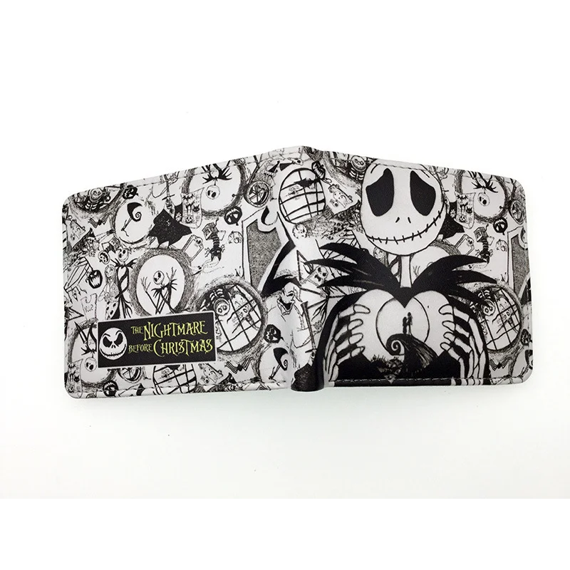 Le cauchemar avant noël portefeuilles dessin animé Figure Jack Skellington porte-monnaie femmes hommes sac d'argent Halloween Cosplay sac cadeau