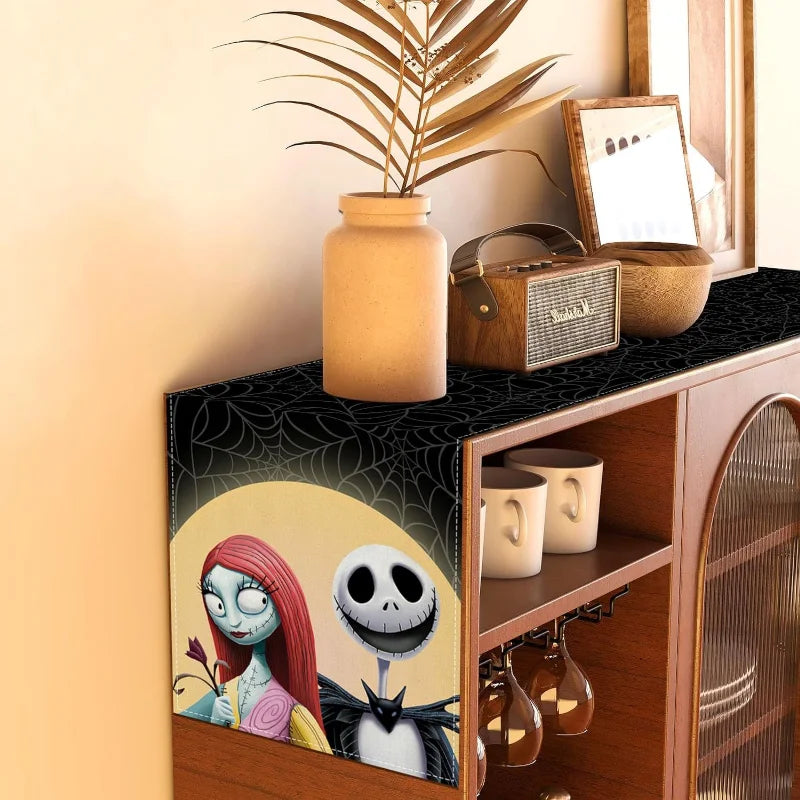 Disney le cauchemar avant noël Jack Skellington Sally nappe fête d'anniversaire décorer salle à manger nappe de noël