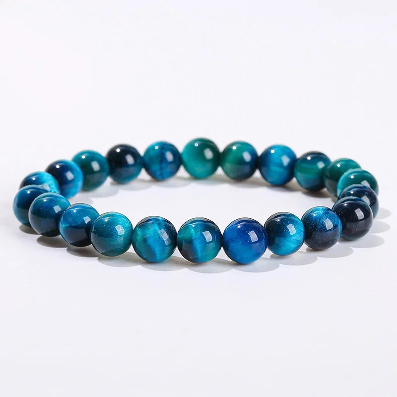 JD pierre naturelle bleu oeil de tigre Bracelets de perles femmes hommes Reiki guérison Yoga méditation bracelets porte-bonheur Pulseras bijoux cadeau