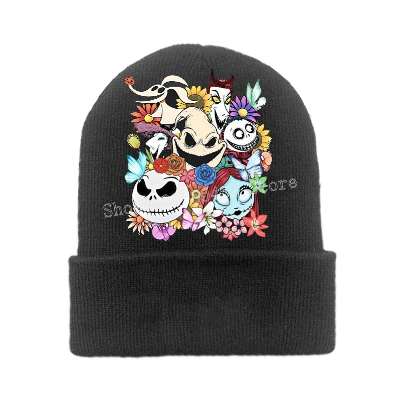 Disney le cauchemar avant noël tricoté chapeau enfants nouveau Anime tricot casquette garçons filles hiver chaud bonnets enfants Halloween cadeau