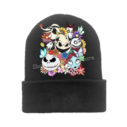 Disney le cauchemar avant noël tricoté chapeau enfants nouveau Anime tricot casquette garçons filles hiver chaud bonnets enfants Halloween cadeau