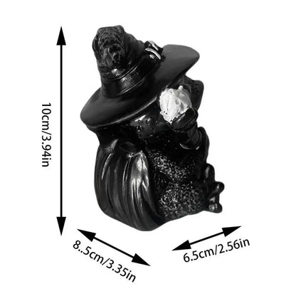 Statue d'Animal Créative, Sculpture Effrayante Noire, Décorations pour la Maison, Centres de Table de Bureau, Mouton, Chat, Grenouille, Figurine de Collection en Résine