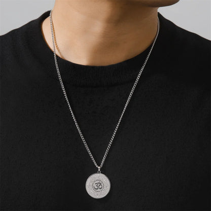 EUEAVAN Yoga Lotus Ohm symbole pendentif collier hindou bouddhiste chaîne en acier inoxydable méditation spirituelle religieux bijoux cadeaux