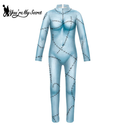 [Tu es mon Secret] le cauchemar avant noël Anime Cosplay Costume Halloween Sally fille imprimé fête body
