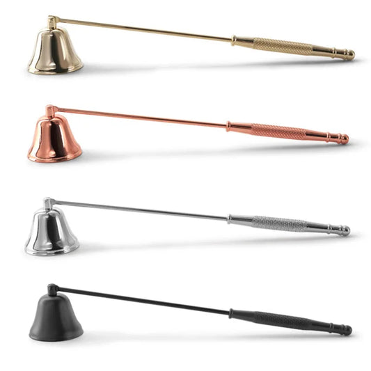 Outil d'extinction de bougie en acier inoxydable, manche long, accessoire d'extincteur de cloche, accessoires de mèches de bougie