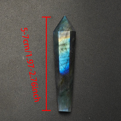 Pierre Labradorite 5-7cm, colonne hexagonale, baguette à pointe de tour, cristaux naturels, pierres de guérison, artisanat, pendule Pirit, décor Fengshui