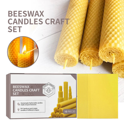 Feuilles de cire d'abeille, 10/20/30 pièces, fabrication de bougies, Kits artisanaux de bricolage, fabricant de bougies au miel, feuilles de fond de teint en nid d'abeille pour l'apiculture