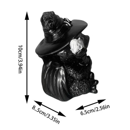 Statue d'Animal Créative, Sculpture Effrayante Noire, Décorations pour la Maison, Centres de Table de Bureau, Mouton, Chat, Grenouille, Figurine de Collection en Résine