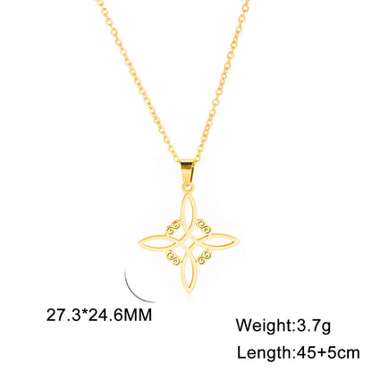 Collier Vintage avec nœud de sorcière pour femmes, pendentif porte-bonheur, amulette de Protection des celtiques irlandais, en acier inoxydable, bijoux Wicca, cadeau