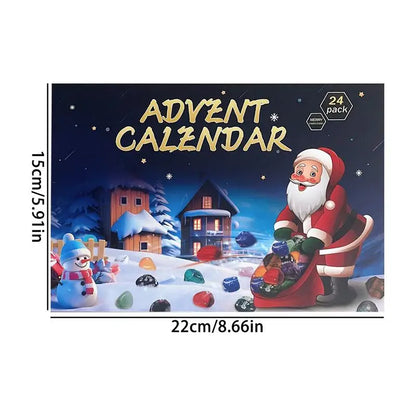 Calendriers de l'Avent pour Collectionneurs de Pierres Précieuses, Ensemble de Citroën, Compte à Rebours de 24 Jours, Collection de Documents Lumineux, Jouets Yoga, 2024