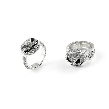 Disney-Jack Skellington Crystal Rings, L'Étrange Noël de monsieur Jack, Bijoux fantaisie, Accessoires hip hop, Bijoux pour femmes et hommes