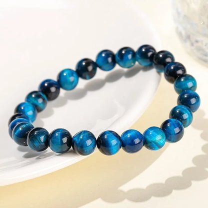JD pierre naturelle bleu oeil de tigre Bracelets de perles femmes hommes Reiki guérison Yoga méditation bracelets porte-bonheur Pulseras bijoux cadeau