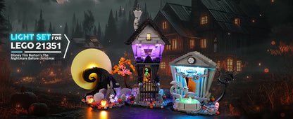 Hprosper lumière LED pour LEGO 21351 Disney Tim Burton le cauchemar avant noël lampe décorative avec boîte à piles
