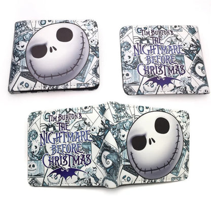 Le cauchemar avant noël portefeuilles dessin animé Figure Jack Skellington porte-monnaie femmes hommes sac d'argent Halloween Cosplay sac cadeau