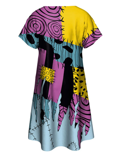 [Tu es mon Secret] le cauchemar avant noël Anime Cosplay Costume Halloween Sally fille imprimé fête body