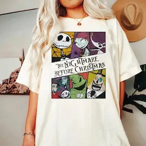 Chemise Vintage le cauchemar avant noël Jack Skellington Sally Oogie Boogie t-shirt fête d'halloween 2025 chemises