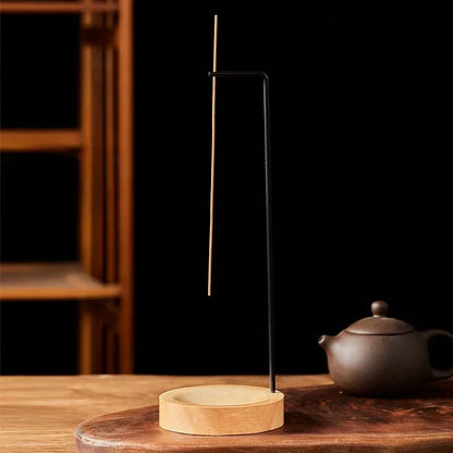 Brûleur d'encens créatif à l'envers, porte-bâton d'encens rond en bois, plateau d'encens, ornement de chambre à coucher, décoration de Yoga pour la maison, artisanat