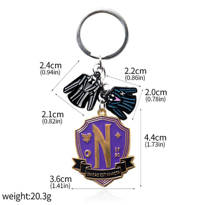 Bracelet de perles de fenêtre arc-en-ciel mercredi Addams, pendentif chose à main, bijoux gothiques pour femmes, accessoires cadeau