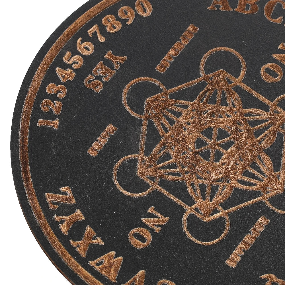 Tapis de pendule en bois, planche à esprit, Version défaut, Cube Metatron, plateau de Divination, lecture d'énergie, décor Wicca, remise