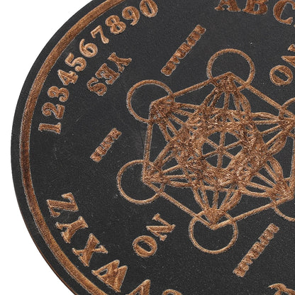 Tapis de pendule en bois, planche à esprit, Version défaut, Cube Metatron, plateau de Divination, lecture d'énergie, décor Wicca, remise