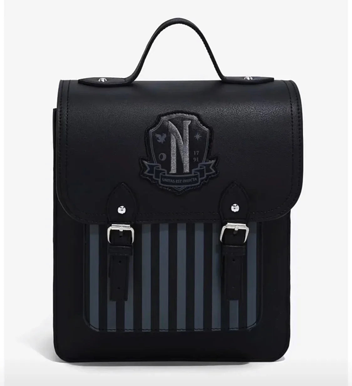 GerGift-Sac à Dos d'Université pour Enfant, Sacoche d'Écolière, Sacoche de Rangement pour Cosplay du Mercredi Addams