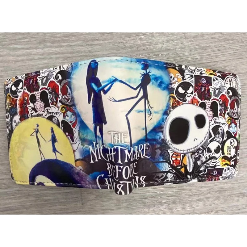 Le cauchemar avant noël portefeuilles dessin animé Figure Jack Skellington porte-monnaie femmes hommes sac d'argent Halloween Cosplay sac cadeau
