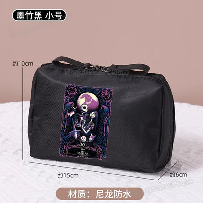 Le cauchemar avant noël trousse de maquillage dessin animé Figure Jack Skellington pochette sacs à cosmétiques Disney maquillage organisateur cas