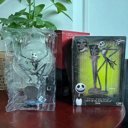 The Nightmare Before Christmas Jack Skellington Action Figure, 12 Face Jack Chair, Special Version Model Toy, Hmatte en Present